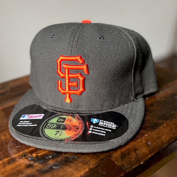 SF Giants New Era 59Fifty Hat San Francisco Black 7 3/4 Fitted Cap "NEW" - Picture 2 of 7